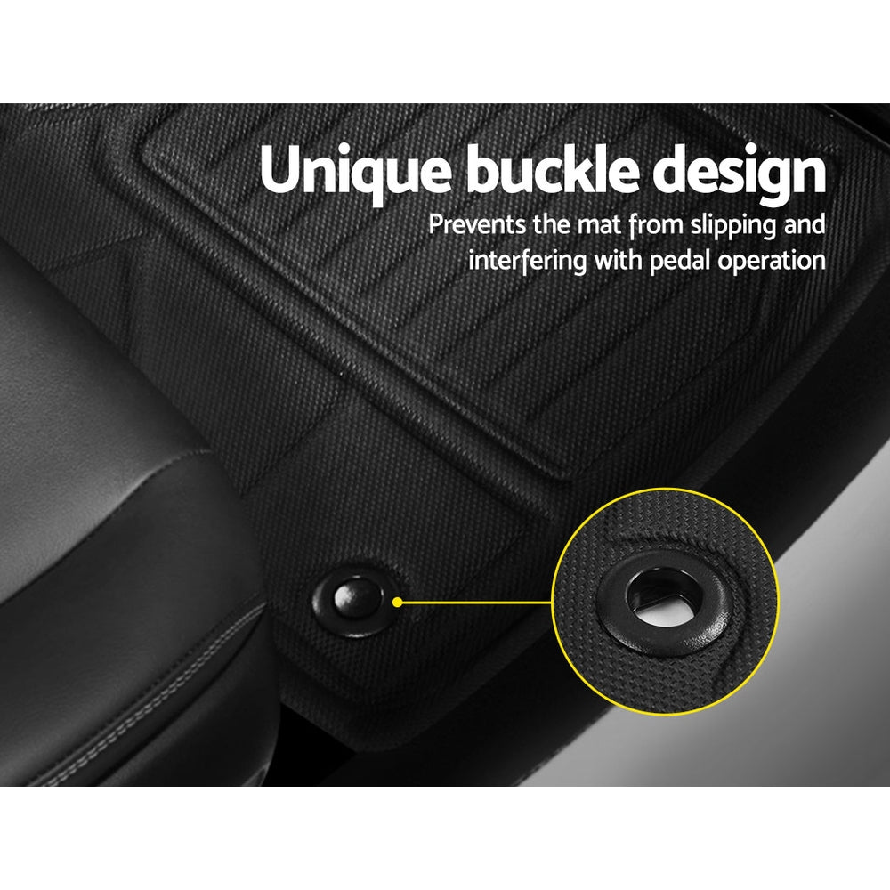 Automotive Decor: Weisshorn Car Rubber Floor Mats Front And Rear Compatible For Toyota RAV4 2019-2022