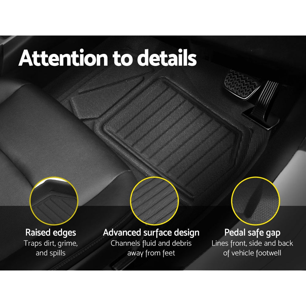 Automotive Decor: Weisshorn Car Rubber Floor Mats Front And Rear Compatible For Toyota RAV4 2019-2022