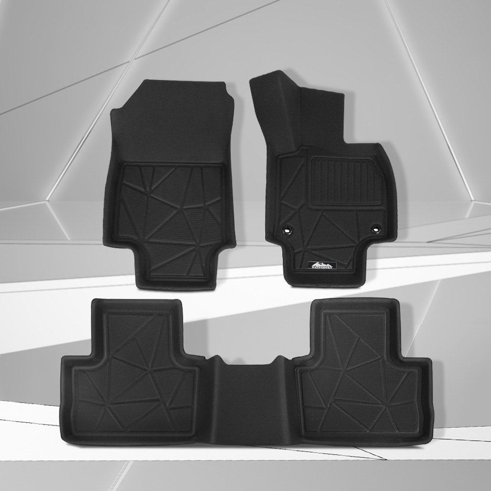 Automotive Decor: Weisshorn Car Rubber Floor Mats Front And Rear Compatible For Toyota RAV4 2019-2022