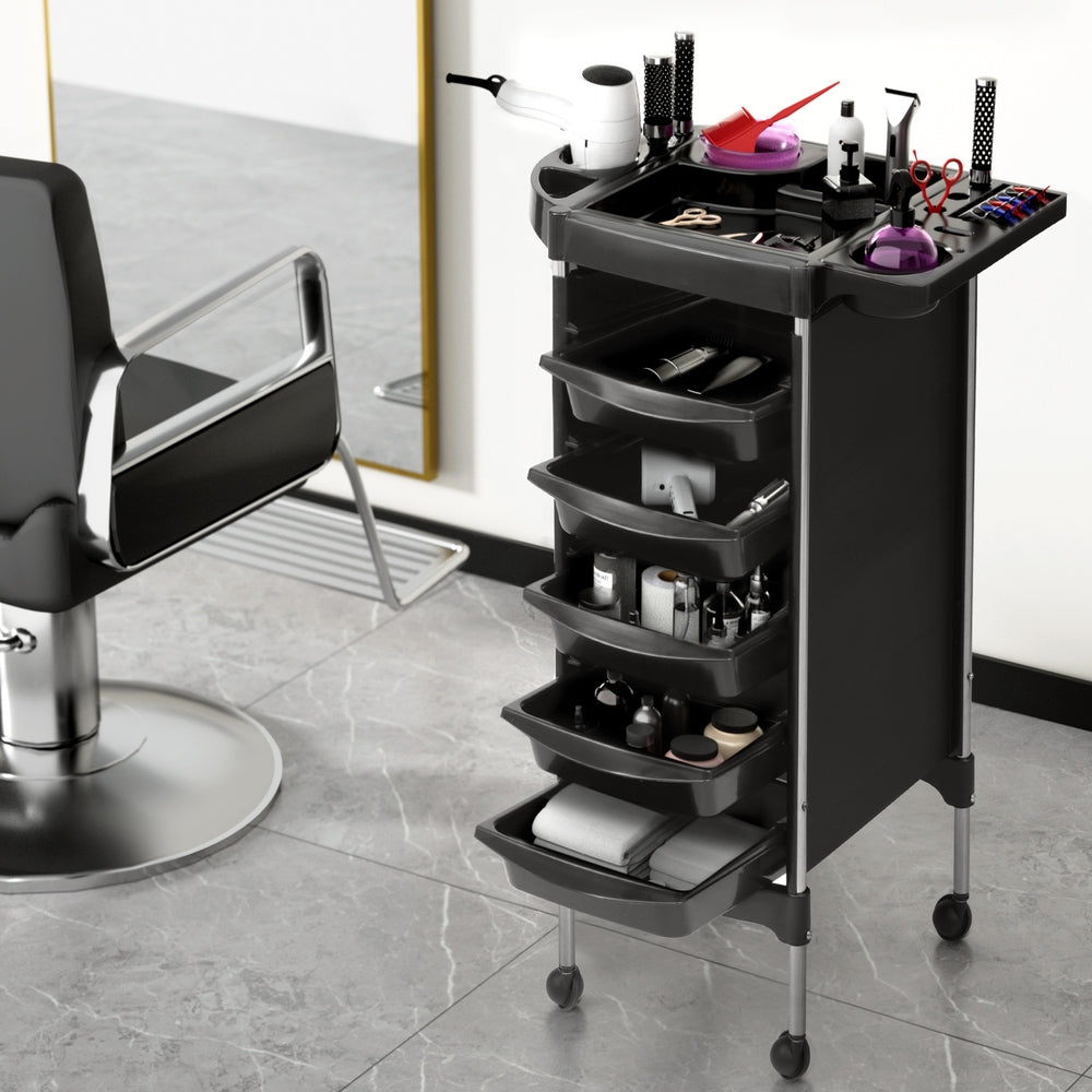 Utility Trolleys: Embellir Salon Trolley Cart Spa Beauty Rolling Tray Hairdressing Storage 6 Tiers