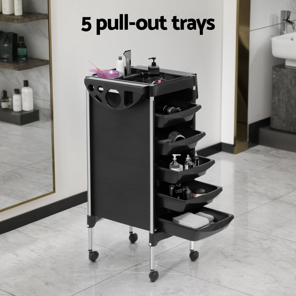 Utility Trolleys: Embellir Salon Trolley Cart Spa Beauty Rolling Tray Hairdressing Storage 6 Tiers