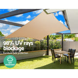 Umbrellas & Sunshades: Instahut Shade Sail 2x4m Rectangle 280GSM 98% Sand Shade Cloth