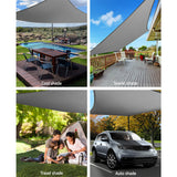 Umbrellas & Sunshades: Instahut Shade Sail 3x3m Square 280GSM 98% Grey Shade Cloth