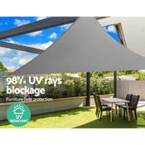 Umbrellas & Sunshades: Instahut Shade Sail 3x3x4.3m Triangle 280GSM 98% Grey Shade Cloth