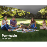 Umbrellas & Sunshades: Instahut Shade Sail 3x3x4.3m Triangle 280GSM 98% Grey Shade Cloth