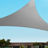 Umbrellas & Sunshades: Instahut Shade Sail 3x3x4.3m Triangle 280GSM 98% Grey Shade Cloth
