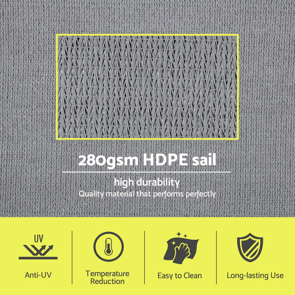 Umbrellas & Sunshades: Instahut Sun Shade Sail Shadecloth Canopy Rectangle 280gsm 4x7m