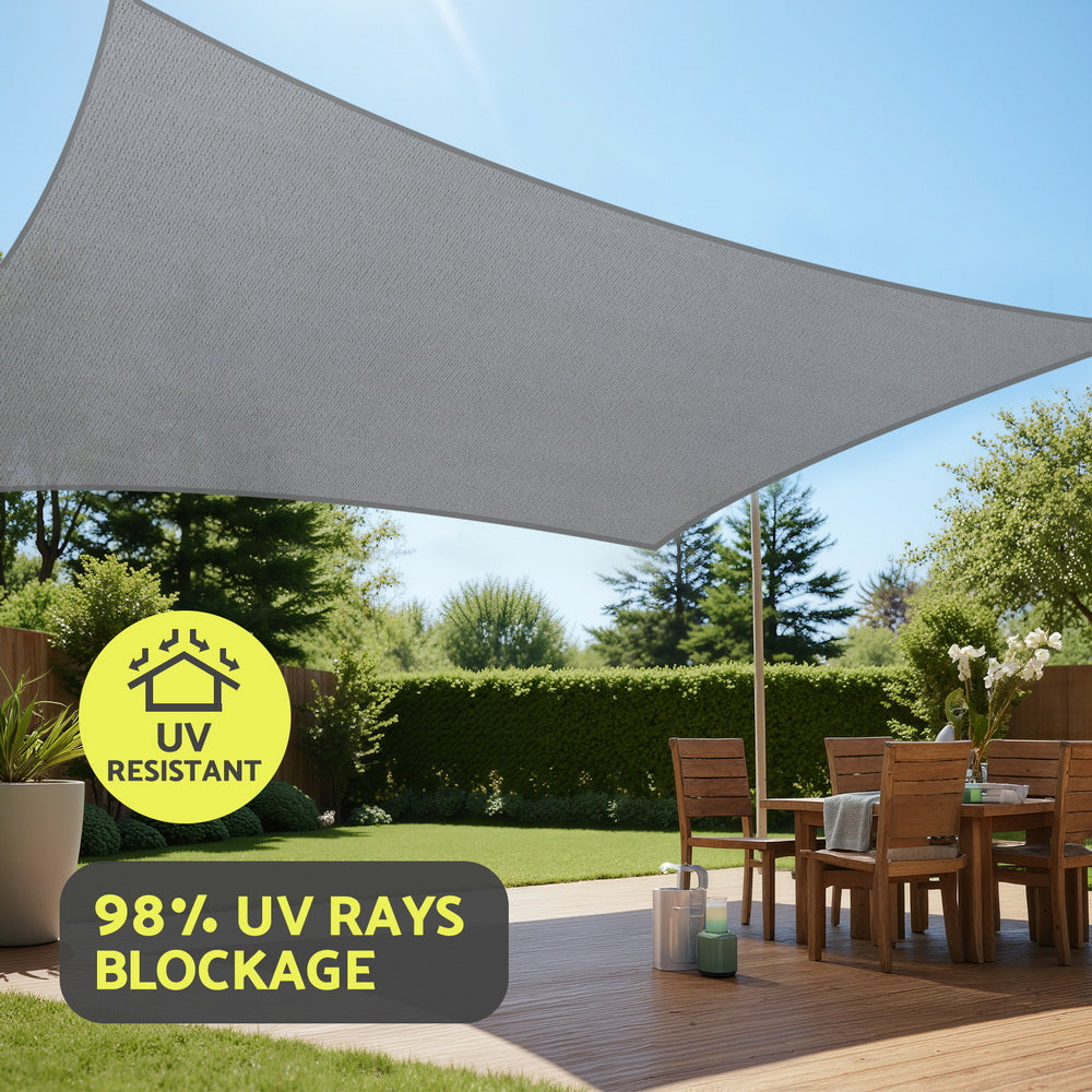 Umbrellas & Sunshades: Instahut Sun Shade Sail Shadecloth Canopy Rectangle 280gsm 4x7m