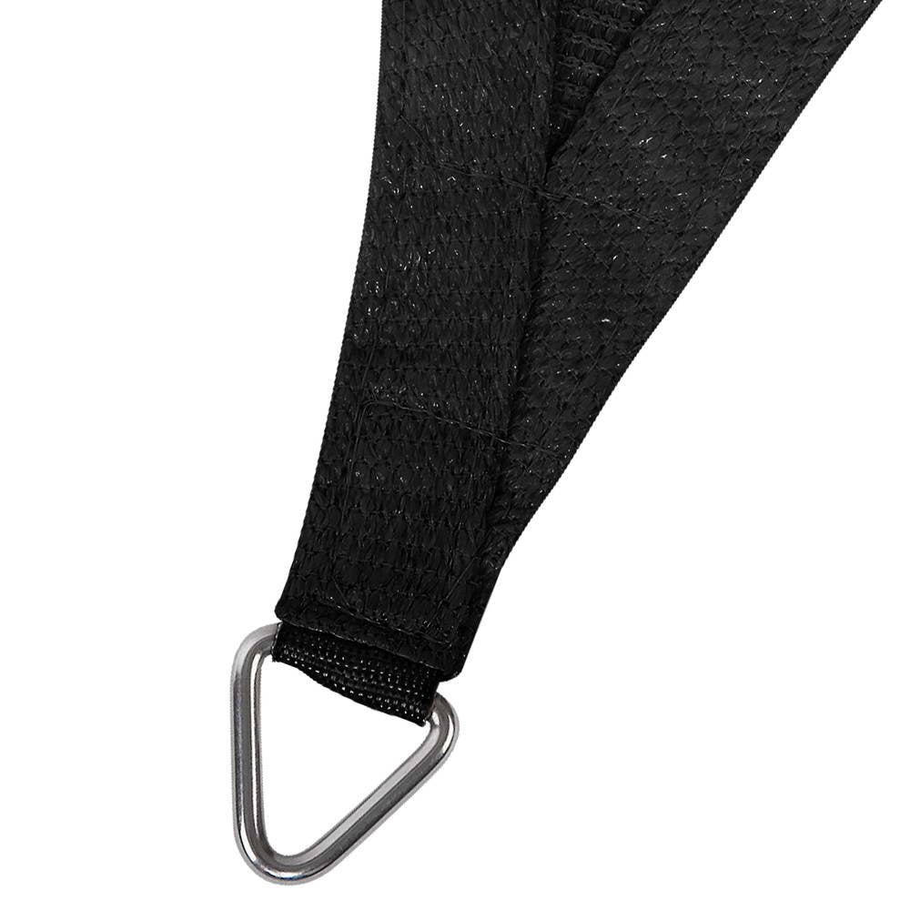 Umbrellas & Sunshades: Instahut Shade Sail 5x5x5m Triangle 280GSM 98% Black Shade Cloth