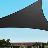 Umbrellas & Sunshades: Instahut Shade Sail 5x5x5m Triangle 280GSM 98% Black Shade Cloth