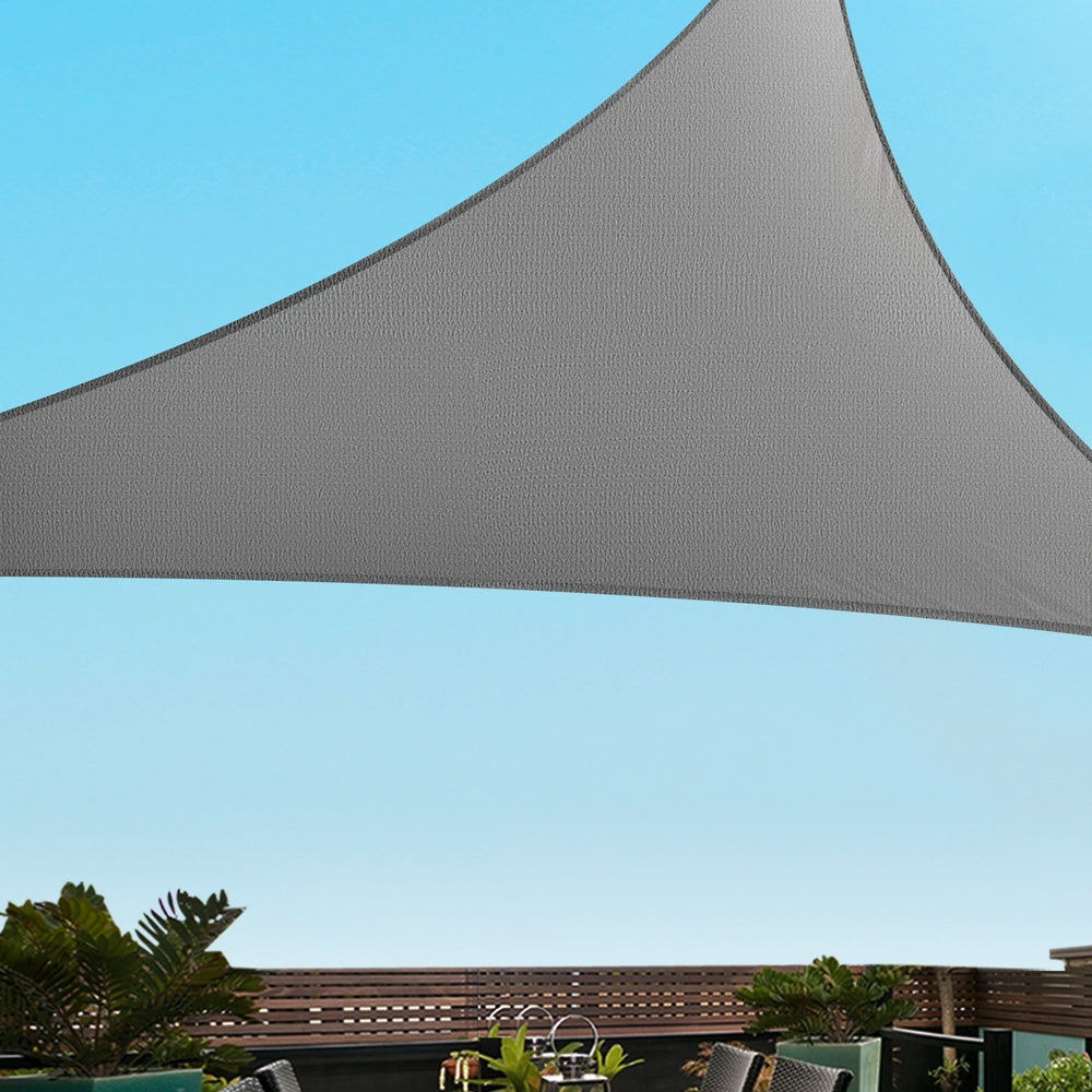 Umbrellas & Sunshades: Instahut Shade Sail Cloth Shadecloth Canopy Triangle 280gsm 5x5x7.1m