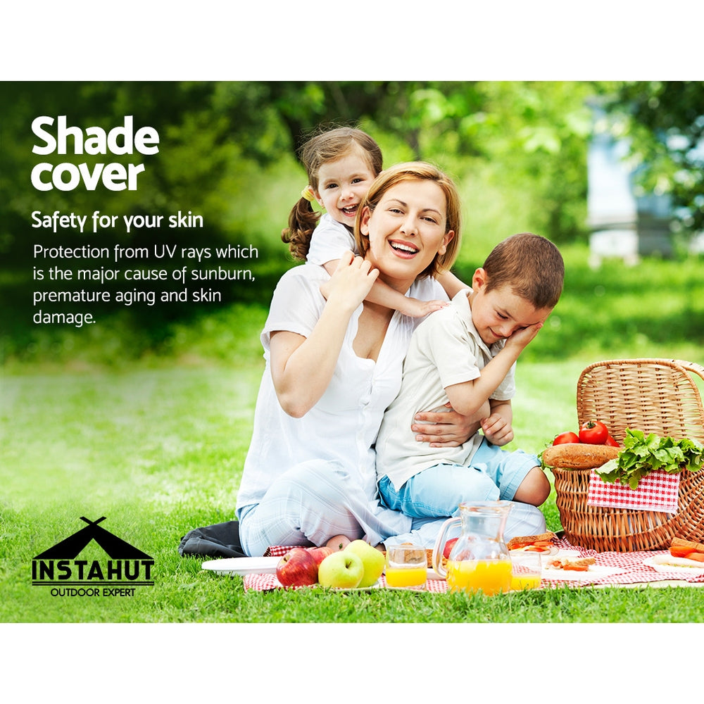 Umbrellas & Sunshades: Instahut Shade Sail 6x6x6m Triangle 280GSM 98% Grey Shade Cloth
