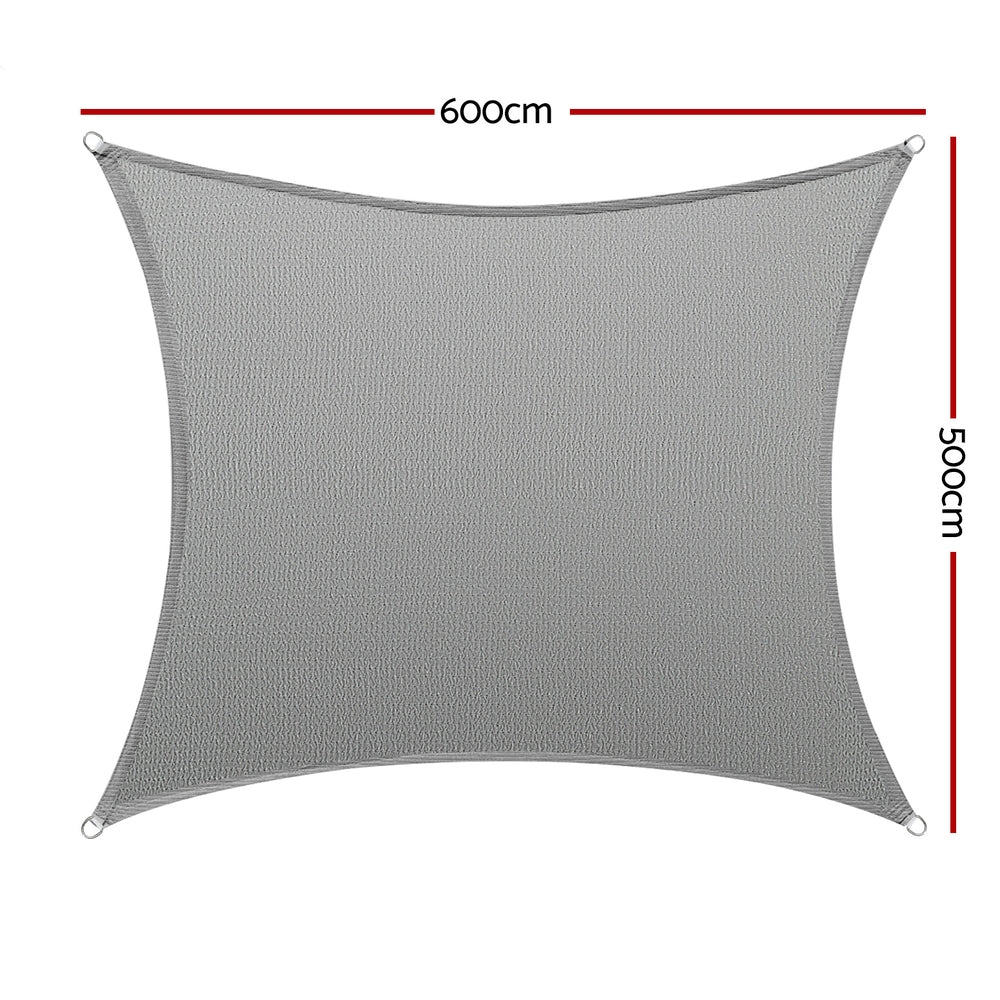 Umbrellas & Sunshades: Instahut Shade Sail Cloth Shadecloth Square Sun Canopy 5x6m