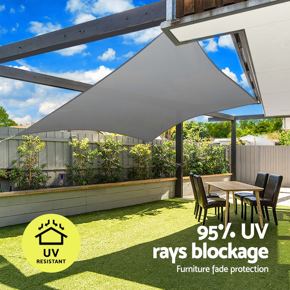 Umbrellas & Sunshades: Instahut Shade Sail Cloth Shadecloth Square Sun Canopy 5x6m