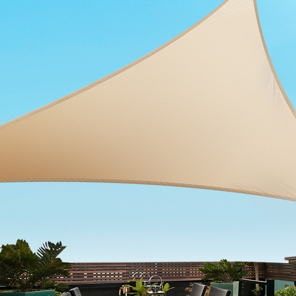Umbrellas & Sunshades: Instahut Shade Sail Cloth Shadecloth Triangle Sun Canopy 6.1x6.1x6.1M