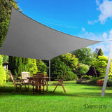 Umbrellas & Sunshades: Instahut Shade Sail 3x5m Rectangle 280GSM 98% Grey Shade Cloth