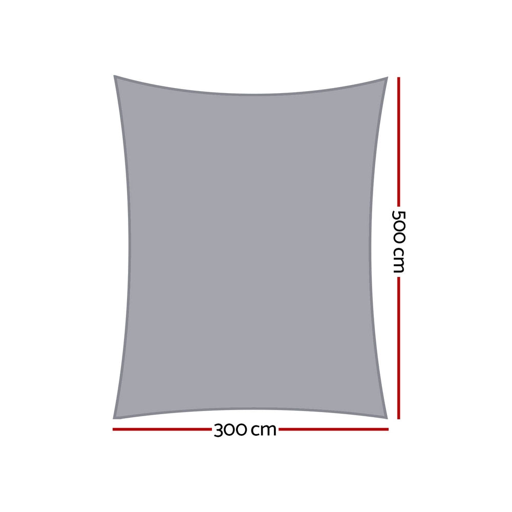 Umbrellas & Sunshades: Instahut Waterproof Shade Sail Shade cloth 220GSM Canopy 3x5m