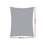 Umbrellas & Sunshades: Instahut Waterproof Shade Sail Shade cloth 220GSM Canopy 3x5m