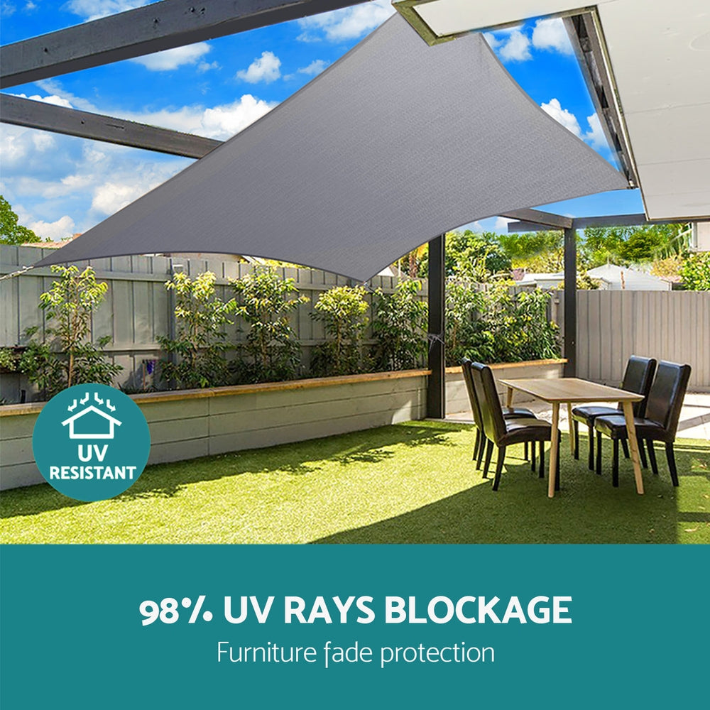 Umbrellas & Sunshades: Instahut Waterproof Shade Sail Shade cloth 220GSM Canopy 3x5m