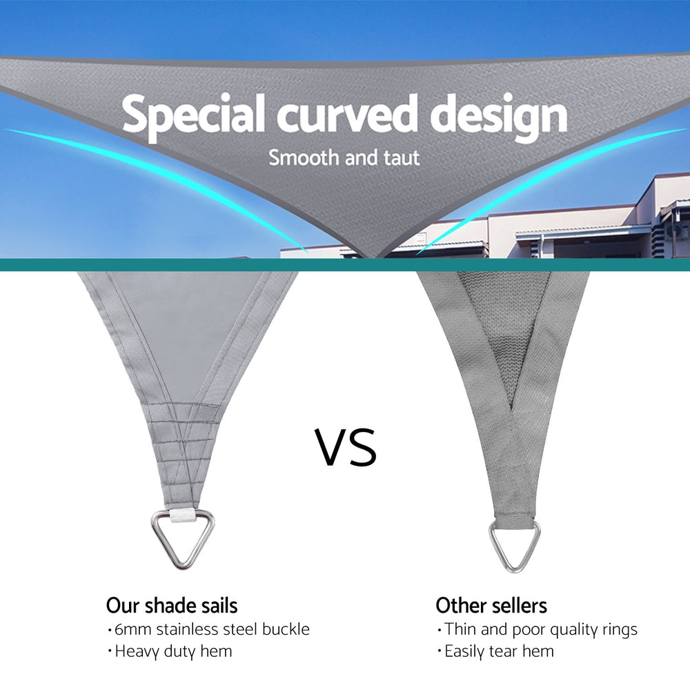 Umbrellas & Sunshades: Instahut Waterproof Shade Sail Shade cloth 220GSM Canopy 3x5m
