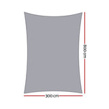 Instahut Waterproof Shade Sail Shade cloth Rectangle Canopy 3x8m