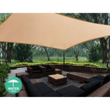 Umbrellas & Sunshades: Instahut Waterproof Shade Sail 2x4m Rectangle Sand 95% Shade Cloth