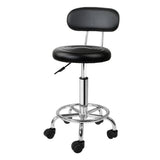 Ottomans & Footstools: Artiss Salon Stool Swivel Chair Backrest Black
