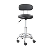 Ottomans & Footstools: Artiss Salon Stool Swivel Chair Backrest Black
