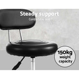 Ottomans & Footstools: Artiss Salon Stool Swivel Chair Backrest Black
