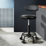 Ottomans & Footstools: Artiss Salon Stool Swivel Chair Backrest
