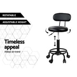 Ottomans & Footstools: Artiss 2x Salon Stool Swivel Chair Backrest