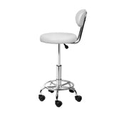 Ottomans & Footstools: Artiss Salon Stool Swivel Chair Backrest White