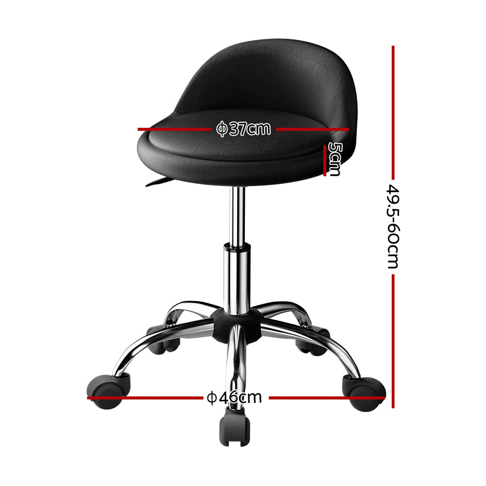 Ottomans & Footstools: Artiss Salon Stool Swivel Chair Backrest Chairs