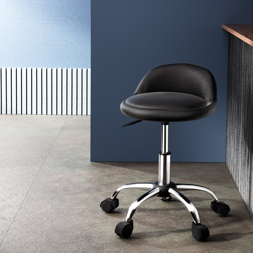 Ottomans & Footstools: Artiss Salon Stool Swivel Chair Backrest Chairs