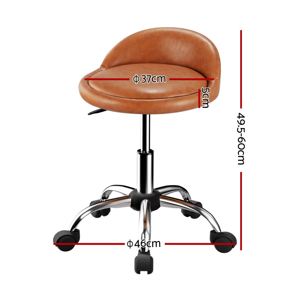 Ottomans & Footstools: Artiss Salon Stool Swivel Chair Backrest Chairs