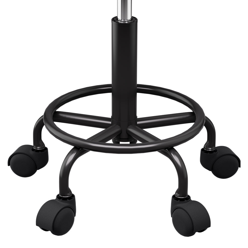 Ottomans & Footstools: Artiss Salon Stool Round Swivel Chairs Black
