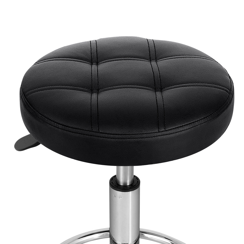 Ottomans & Footstools: Artiss Salon Stool Round Swivel Chairs