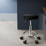 Ottomans & Footstools: Artiss Salon Stool Round Swivel Chairs