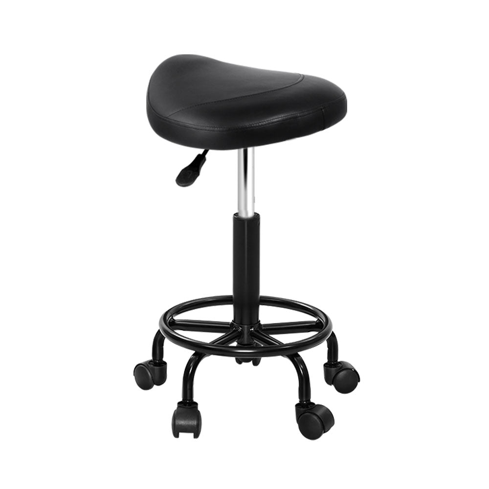 Ottomans & Footstools: Artiss Salon Stool Saddle Swivel Chair
