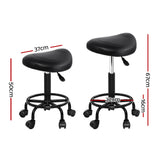 Ottomans & Footstools: Artiss 2x Salon Stool Saddle Swivel Chair