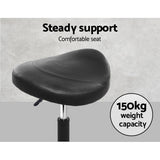 Ottomans & Footstools: Artiss 2x Salon Stool Saddle Swivel Chair