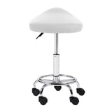 Ottomans & Footstools: Artiss Salon Stool Saddle Swivel Chair White