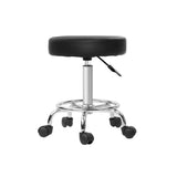 Ottomans & Footstools: Artiss Salon Stool Round Swivel Chair Black