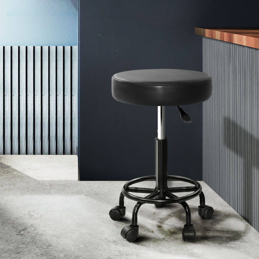 Ottomans & Footstools: Artiss Salon Stool Round Swivel Chair