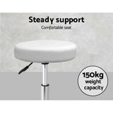 Ottomans & Footstools: Artiss 2x Salon Stool Round Swivel Chair White