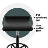 Artiss Salon Stool Square Swivel Chair Black