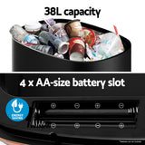 Automatic Bins: Devanti 38L Motion Sensor Bin Rubbish Automatic Black