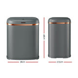 Automatic Bins: Devanti 38L Motion Sensor Bin Rubbish Automatic Grey