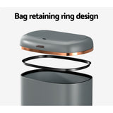 Automatic Bins: Devanti 38L Motion Sensor Bin Rubbish Automatic Grey