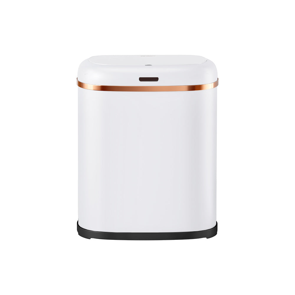 Automatic Bins: Devanti 38L Motion Sensor Bin Rubbish Automatic White
